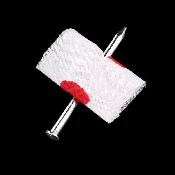 Bloody Prank Joke Toy Fake Nail through Finger Trick Magic Props Scary Halloween Party April Fool's Day Toy Fun Toys