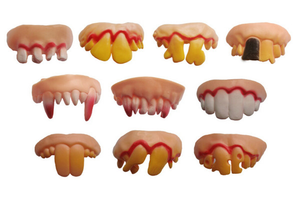 Hallowmas Joke Teeth False Teeth Rotten April Fool's Day Funny Fake Teeth Dentures Halloween Prop Costume Fancy Dress Party