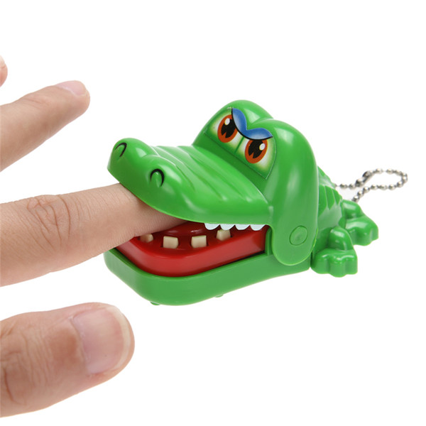 Mini Funny New Cartoon Animal Toy Crocodile Dentist Bite With Keychain Mouth Random Color