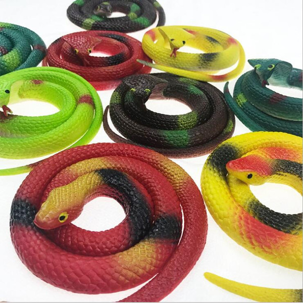 75cm environment-friendly rubber Emulation snakes Halloween decorations Scary toy soft glue false snake Halloween toy snake Party Decoration