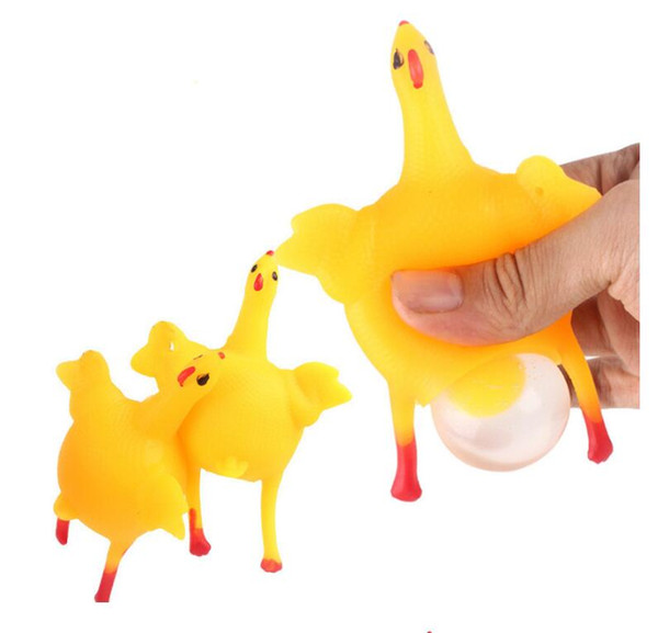 Anti Stress Novelty Funny Gadgets Toys Squeeze Chicken Egg Laying Chickens Party Prank Joke Toys Decompression Fun Toys