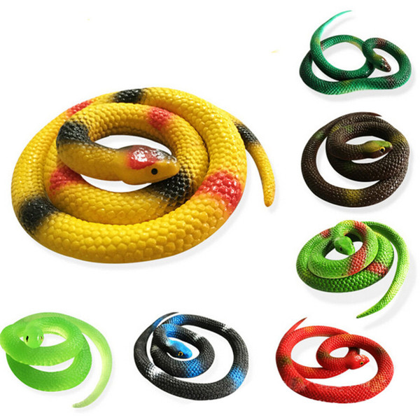 Novelty Halloween Gift Tricky Funny Spoof Toys Simulation Soft Scary Fake Snake Horror Toy For Party Event