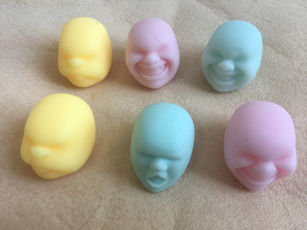 Wholesale Vent Human Face Ball Anti-stress Ball of Japanese Design Adult Kids Funny Decompression stress Toy Gift