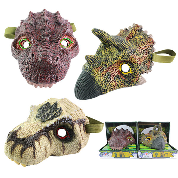 simulation dinosaur mask toy model Halloween tumbling toys Tyrannosaurus rex dragon mask puzzle toys