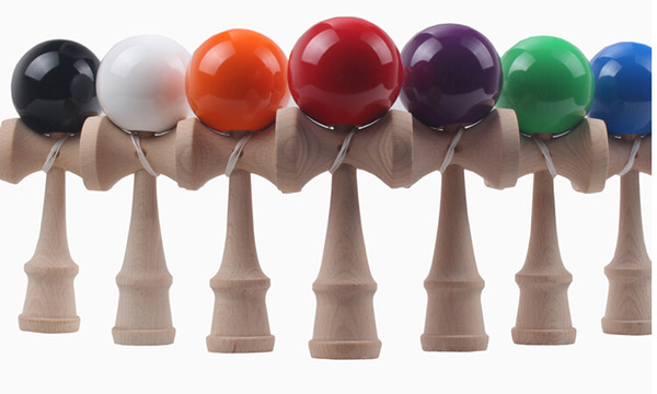 Hot selling Big size 19*6cm Kendama Ball Japanese Traditional Wood Game Toy Education Gift Amusement Toys 15 colors