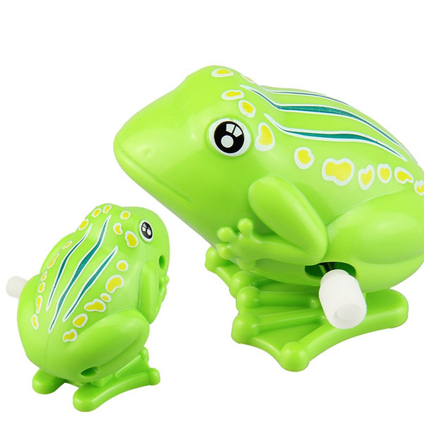 Baby Kids Toys Wind Up Clockwork Toy Mini Pull Back Jumping Frog Toys for Children Boys Green Wind Up Jumping Toy