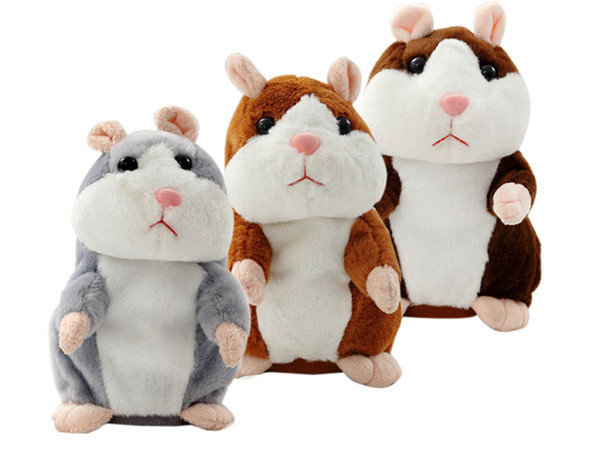 15CM Lovely Talking Hamster Plush Toy Cute Speak Talking Sound Record Hamster Talking Toys for Children sale