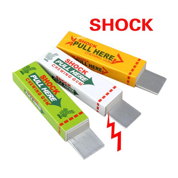 Electric Shock Joke Chewing Gum Pull Head Shocking Toy Kids Children Gift Gadget Prank Trick Gag Funny Toys (Random Color)