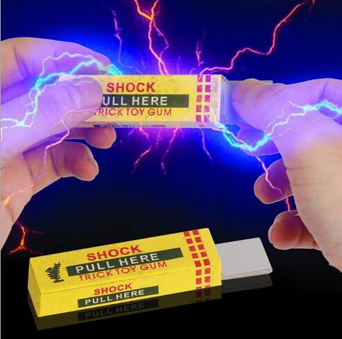 Jokes Funny Toys Electricity People Chewing Gum Shock Toys Charged April Fool Electric Shock Chewing Gum Spoof Tricky Toy batch