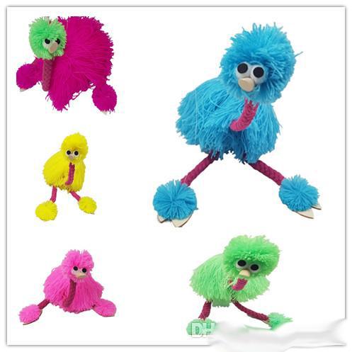 Marionette Doll Muppets Animal muppet hand puppets toys wool rope ostrich Birl Marionette doll for kids