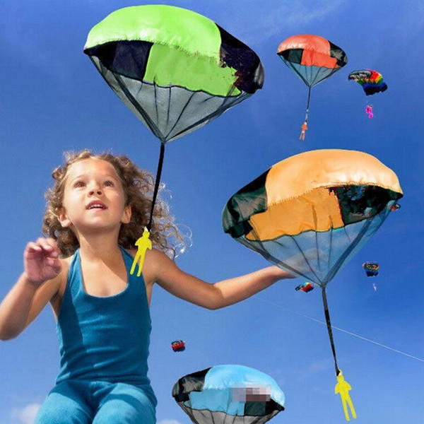 Mini Kids Parachute Hand Throwing Parachute Toy Play Outdoor Games Children Educational Parachute With Figure Soldier Child Fun