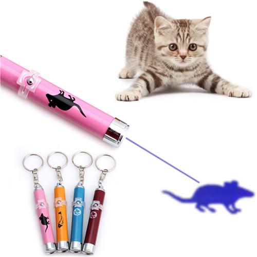 Portable Creative and Funny Pet Cat Animal Toys LED Laser Pointer Light Pen With Bright Animation Dog Mouse Small Animal Toys