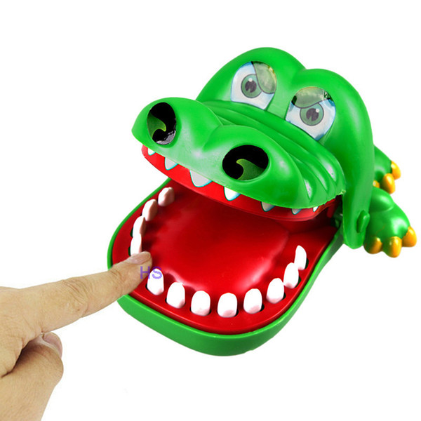 Wholesale-Big Crocodile Mouth Dentist Bite Finger Game Toy Family Game For Children Kids Xmas Gift B11