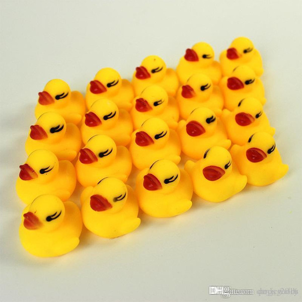 Baby Bath Toy Sound Rattle Children Infant Mini Rubber Duck Swimming Bathe Gifts Race Squeaky Duck Swimming Pool Fun Playing Toy