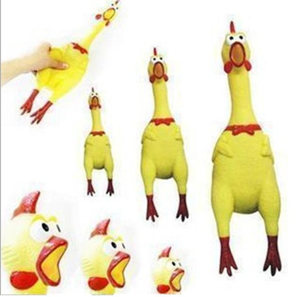 Screaming Chicken Squeeze Sound Toy Funny Pets Toy for Dog Cat Sound Shrilling Decompression Tool three size 17cm/32cm/42cm