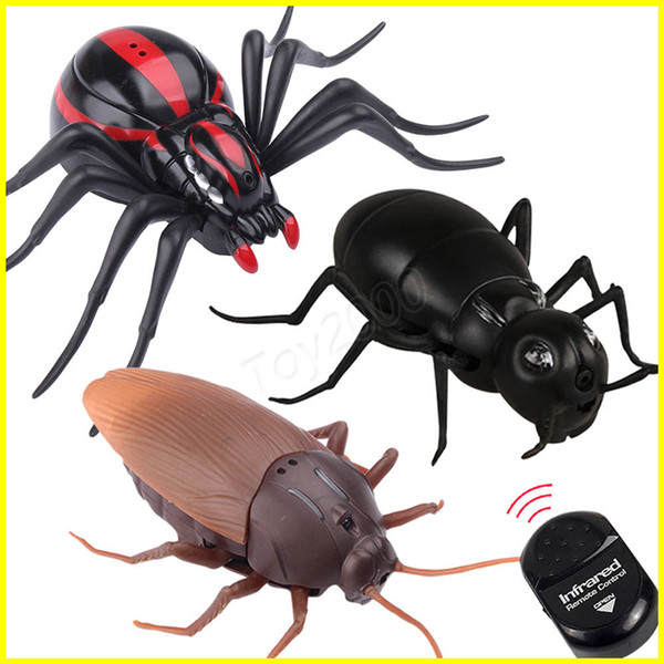 Infrared Ant Cockroache Spider remote control toy Mock Fake RC Trick Toy Animal Toy Bugs for Party Joke Practice Entertainmen for kids toys