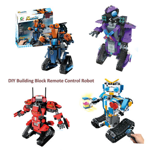 DIY Building Block Remote Control Robot 2.4GH RC Smart Creativity Module with Rechargeable Battery Cool Gift Enlightenment Toy for Kids