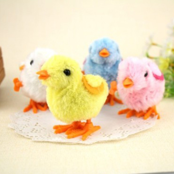 Cartoon Chicken Wind Up Clockwork Toys Lovely Kids Plush Wind-up Walking Toys Baby Color Random