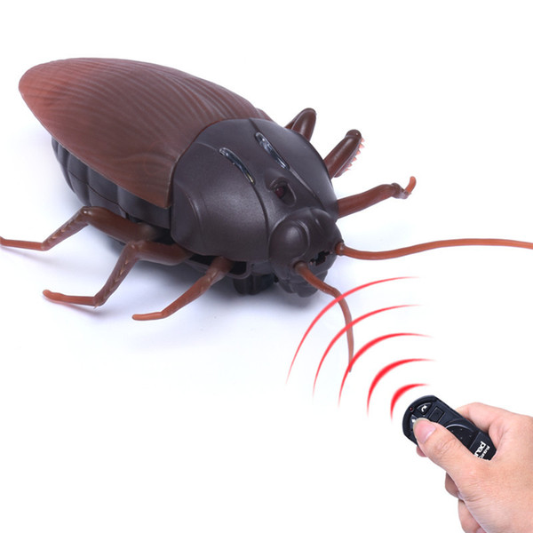 Funny Joke Toy Simulation Infrared RC Remote Control Scary Creepy Insect Cockroach Toys Halloween Gift For Children Boy Adult