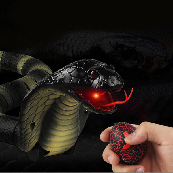 Newest RC Snake Naja Cobra Viper Remote Control Toy Infrared Simulated Animal Novelty Trick Terrifying Mischief Joke Gift