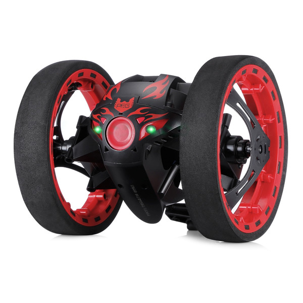 RC Car Upgrade Version Jumping Bounce Mini Cars Toy Flexible Wheels Rotation Music LED Light Robot Car Kids Gifts