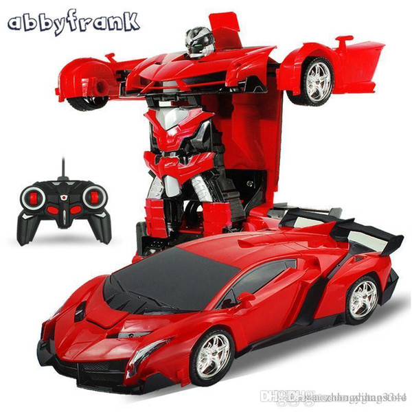 Abbyfrank RC Car Sports Car Models Transformation Robots Remote Control Deformation Car RC Robots Kids Toys Birthday Gifts