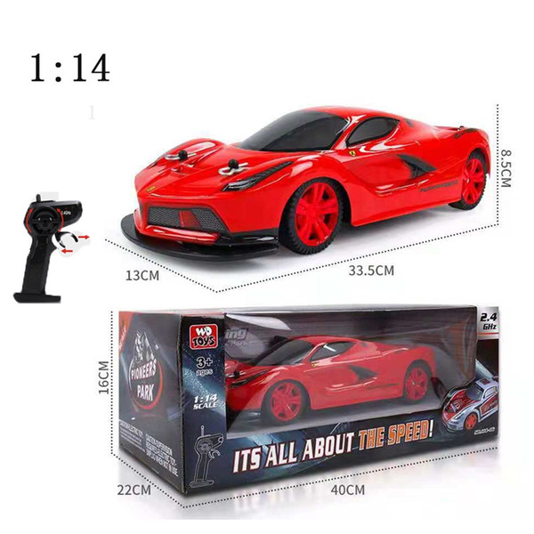 1:14 kids Radio remote control racing car toys,4 wheel drive flash light vehicle ,children drift educational gift