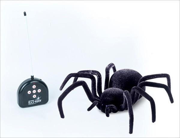 New arrival Remote Control Black spider electronic pet robotic insect toys RC Spider Toy For Kids Birthday Xmas Gifts free shipping