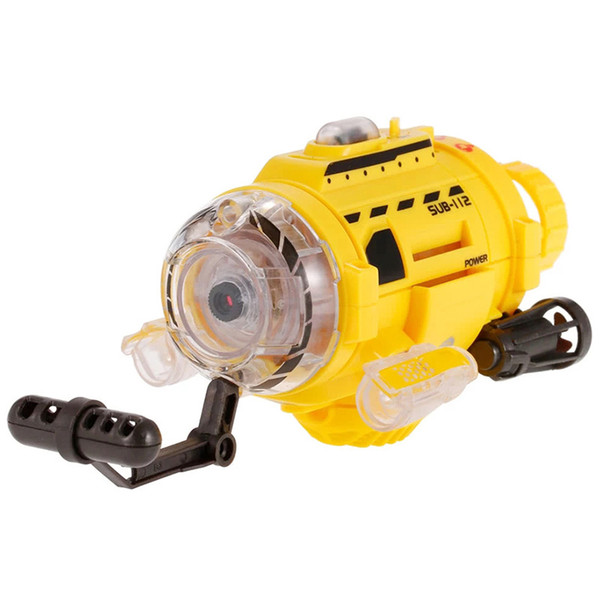 Mini RC Submarine Infrared Control SpyCam Aqua RC Submarine Unique Feeding Device With 0.3 MP Camera and Led Light Toys