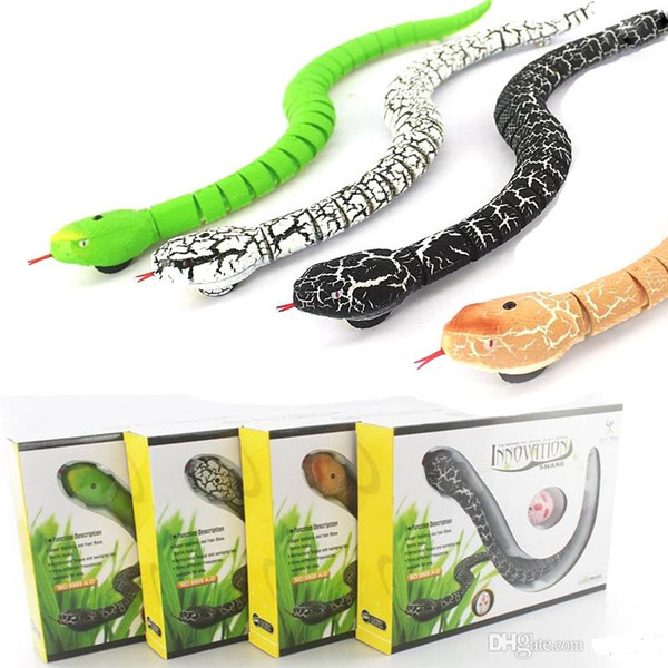 IR RC Animals Rattlesnake Snake Centipede Bionic Reptile 3CH Infrared Remote Radio Control Snakes Novelty Trick Terrifying Mischief Joke Gif