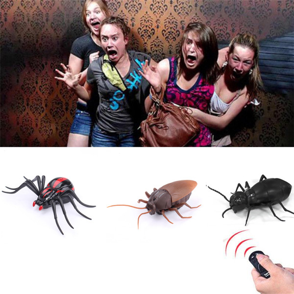 Infrared RC Ants Cockroaches Spiders Remote Control Mock Fake Insects Toys Prank Insects Joke Scary Trick Bugs for Party LA584-2