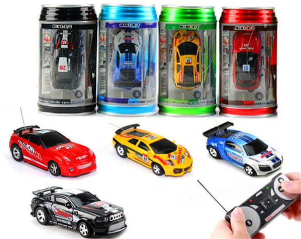 Hot Epacket Mini-Racer Remote Control Car Coke Can Mini RC Radio Remote Control Micro Racing Car 8 Color