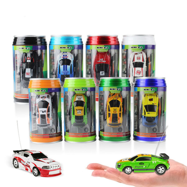 New 8 color Mini-Racer Remote Control Car Coke Can Mini RC Radio Remote Control Micro Racing 1:64 Car