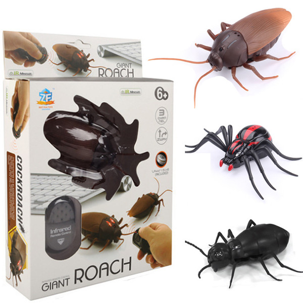 Infrared RC Ants Cockroaches Spiders Remote Control Mock Fake Insects Toys Prank Insects Joke Scary Trick Bugs for Party LA584