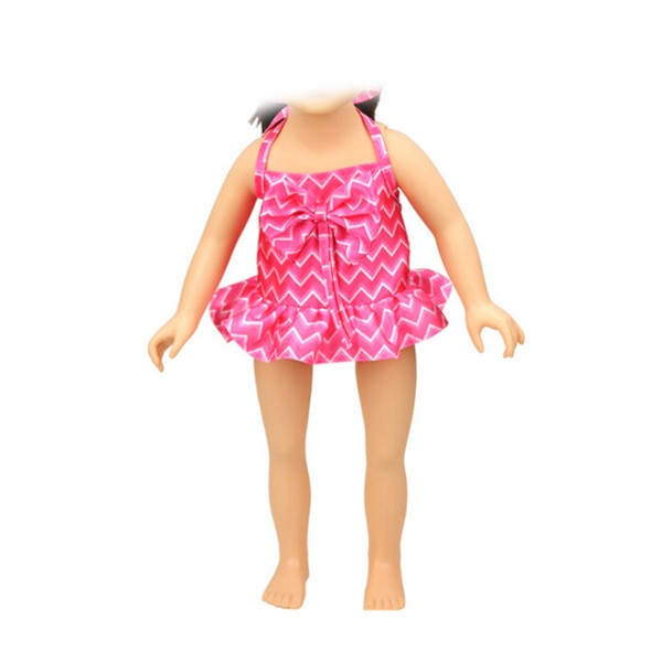 1PCS Cute Rose Red Lacing Swimsuit Bowknot for 18'' American Girl Journey Dolls Gift Dolls Accessories