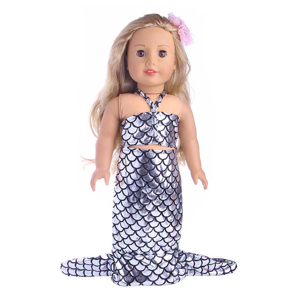 Mermaid Tail Swimsuit Swimwear Clothing for 18'' American Girl Doll Dress Up Dollfle Costume Party Clothes Dolls Accessories