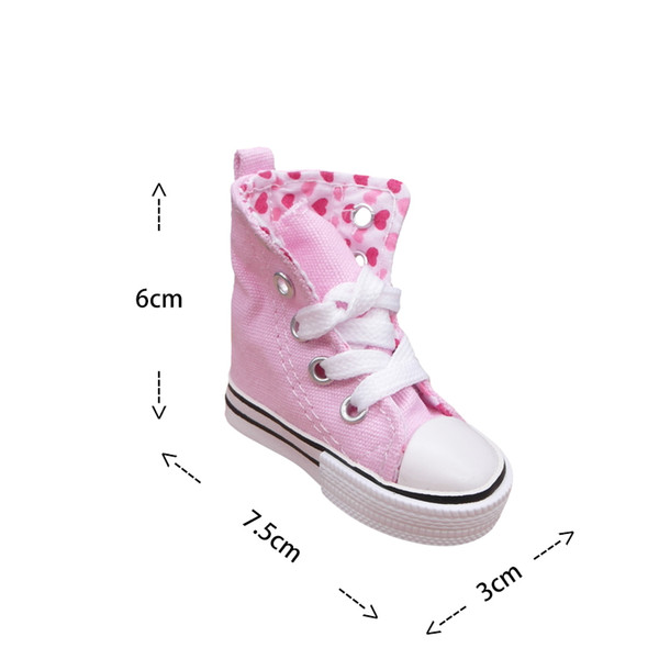 7.5cm 1/3 Mini Doll Sports Shoes,Ball Joints Doll Accessory Canvas Doll Boots,BJD Fashion Canvas Sneakers Shoes For Tilda Toy