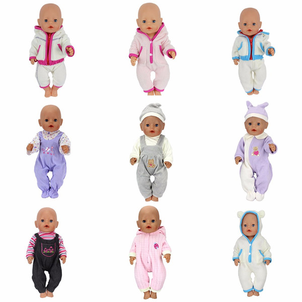 Doll Jump Suits Fit For 43cm Baby Born Zapf Doll Reborn Baby Clothes And 17inch Doll Accessories