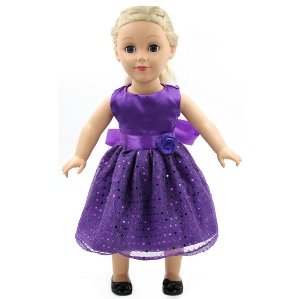 American Gift Girl Doll Accessories 13 Colors Dress 13 Selctions Cute Baby Gift Doll Beauty Dress Clothes for 18 Inch Dolls D-15