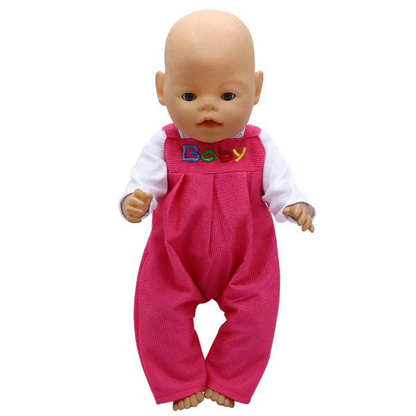 Baby Born Doll Clothes Blue Red Jumpsuits Fit 43cm Zapf Baby Born Doll Accessories Birthday Gift X-115