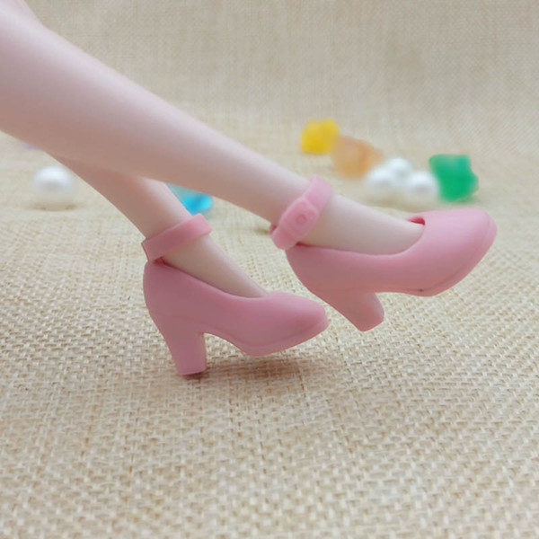 Pink High Heel Shoes For Blythe Dolls 1/6 Fashion Shoes For Licca Doll Mini Shoes For Momoko 1/6 BJD Doll Accessories