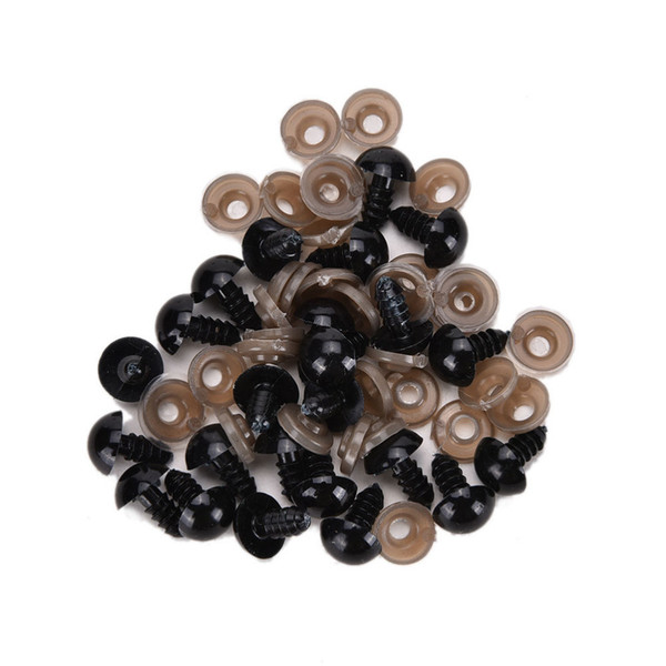 Wholesale 100 Pcs/set Plastic Screw Eyes for Teddy Bear Doll Animal Puppet DIY Doll Accessories 6mm 8mm 9mm 10mm