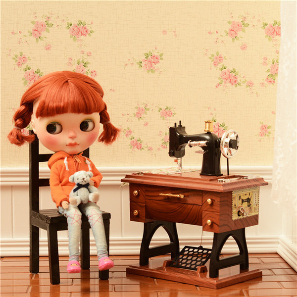 nostalgia sewing machine available for 1/6 BJD Blythe JB PULLIP AZONE DAL LICCA doll Shooting props doll accessories