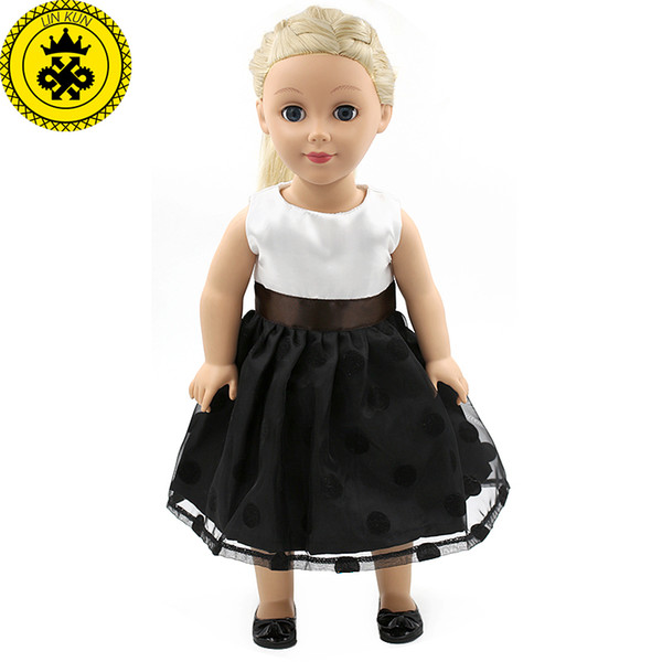 Elegant Black Lace Dress Doll Clothes For 18