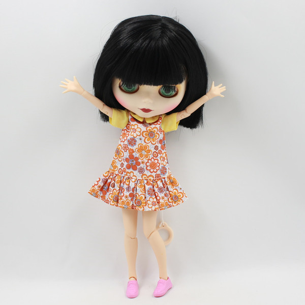 Blyth ICY Licca 1/6 Doll Accessories Floral Print Skirt Yellow and Orange BJD Neo Toy Gift