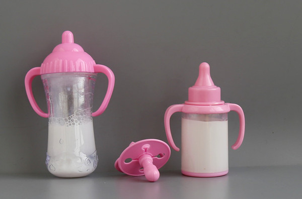 Doll accessories play house toys, toy bottle upside down and become less milk bottle magic