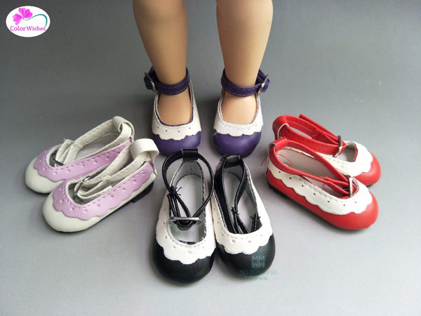 Mini toy doll Shoes 6.5cm leather shoes For 1/4 1/3 bjd Doll and 16 Inch Sharon doll Accessories