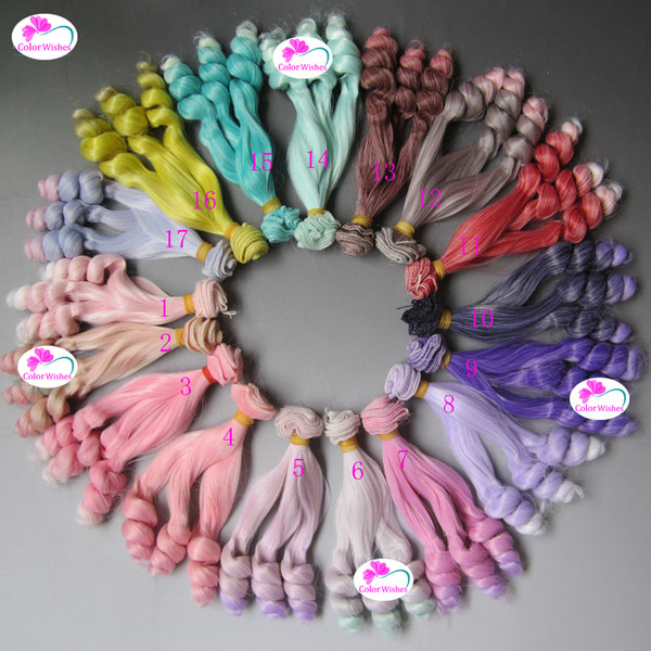 15cm*100CM Screw curls dolls wigs hair for 1/3 1/4 1/6 BJD/SD doll accessories