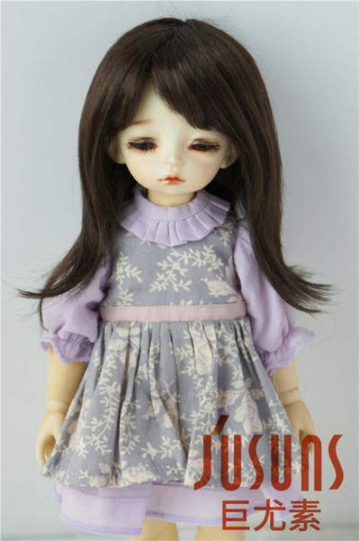 Jusuns 6-7inch Doll Wig Long Unisex Nature BJD Wigs 1/6 Synthetic Mohair Doll Accessories 5 Colors Available JD046