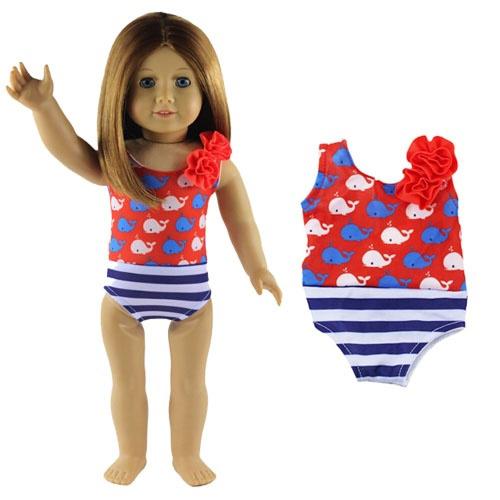 Beach SwimSuit For American Girl 18